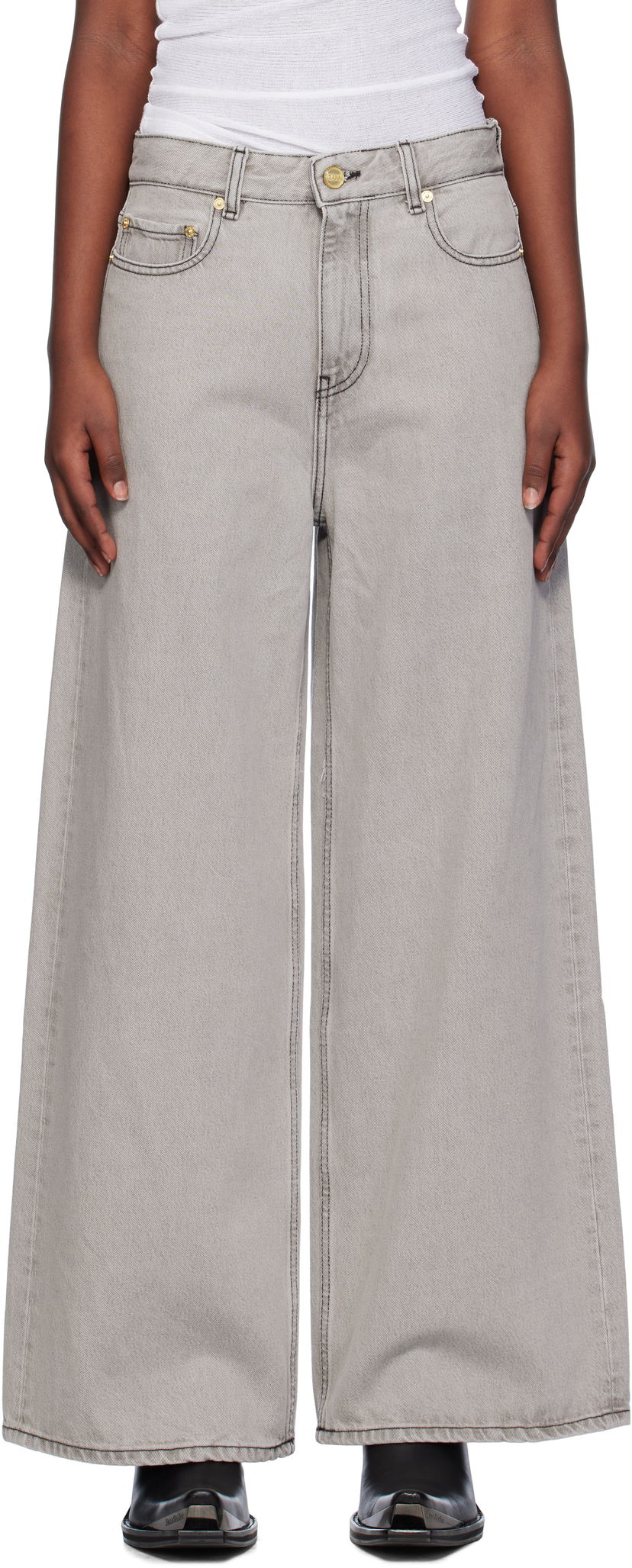 Jeans GANNI Wide Jeans Grå | J1549