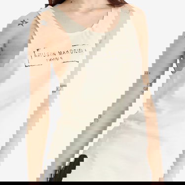 Tanktop Maison Margiela Maison Margiela Logo Vest Top Beige | S51NL0048S24522103, 5