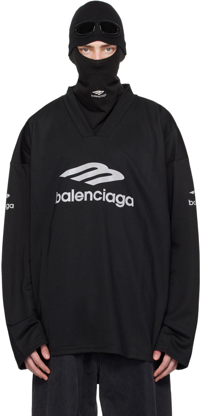 T-shirt Balenciaga 3B Sports Icon Ski T-Shirt Sort | 779988-TPVQ5-1000, 0