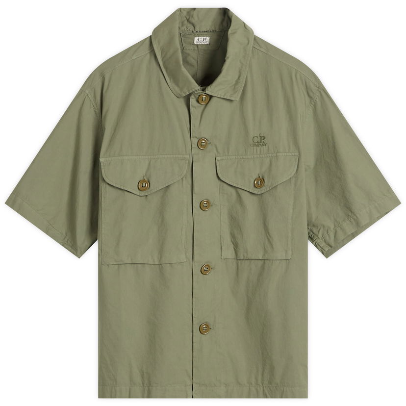Skjorte C.P. Company C.P. Company Boxy Short Sleeve Shirt Grøn | 18CMSH236A-005328G-GRN