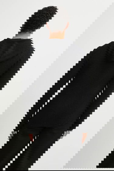Sweater HELIOT EMIL Heliot Emil Knitted Full-Zip Hooded Cardigan Sort | AW25.M.07.085.BLK01, 2