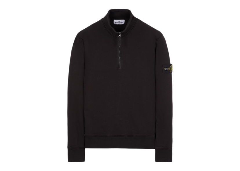 Sweatshirt Stone Island Half-Zipper Sweatshirt Black Sort | 801561951 - A0029