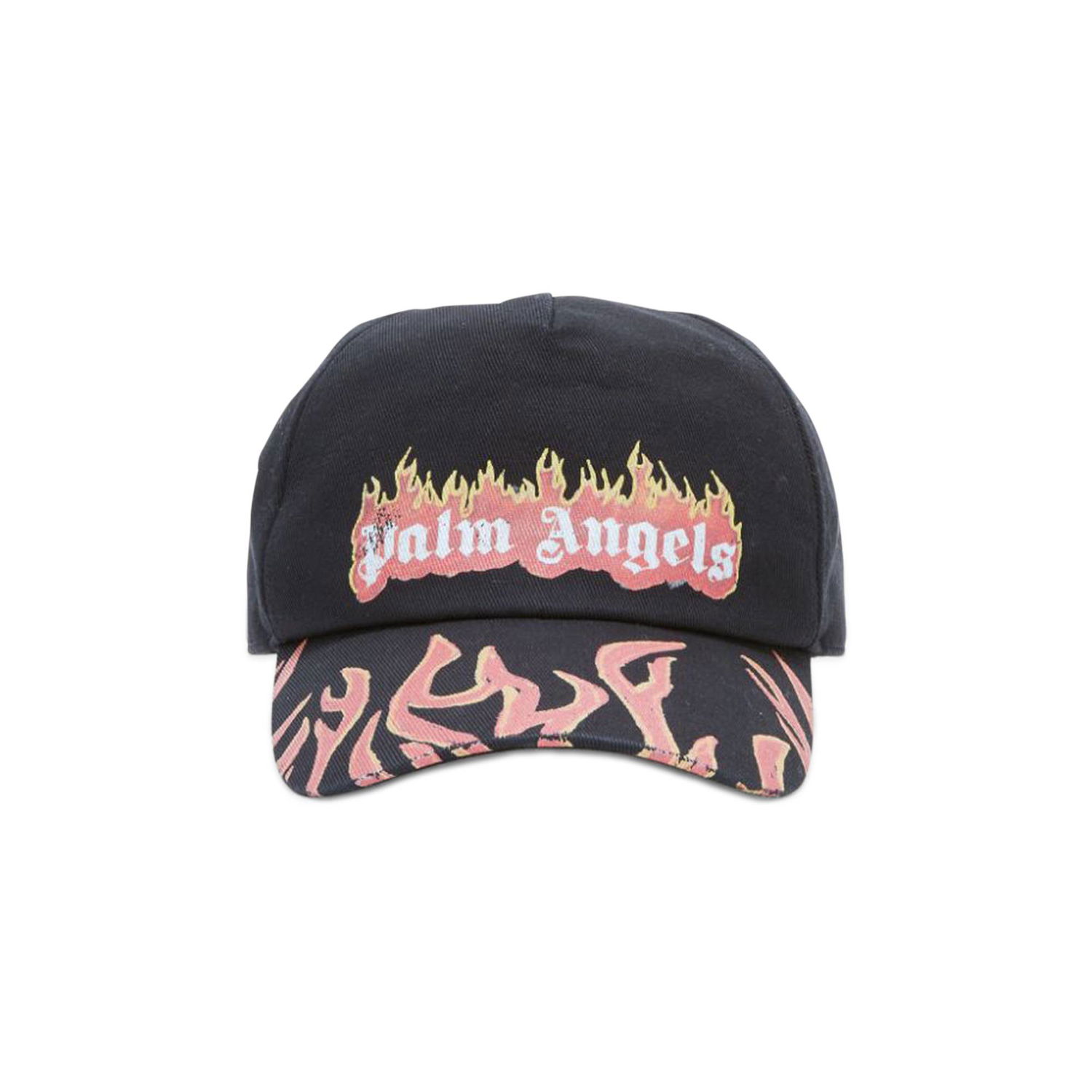 Kasket Palm Angels Burning Logo Baseball Cap Sort | PMLB076F22FAB0011025, 1