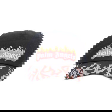 Kasket Palm Angels Burning Logo Baseball Cap Sort | PMLB076F22FAB0011025, 1