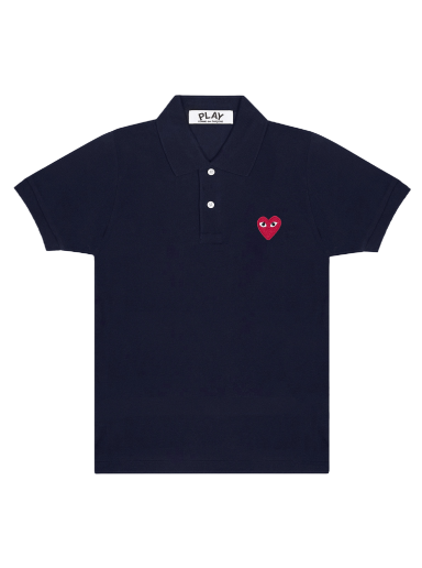 Polo skjorte Comme des Garçons Play Heart Polo Tee Mørkeblå | AZ T006 051 2