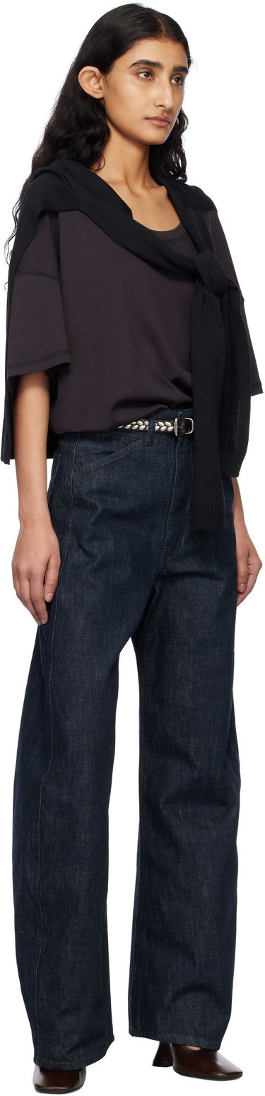 T-shirt LEMAIRE Lemaire Rib Knit T-Shirt Sort | TO1146 LJ1016, 4
