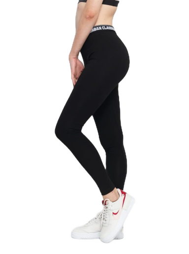 Leggings Urban Classics Ladies Logo Leggings Sort | TB1492 black