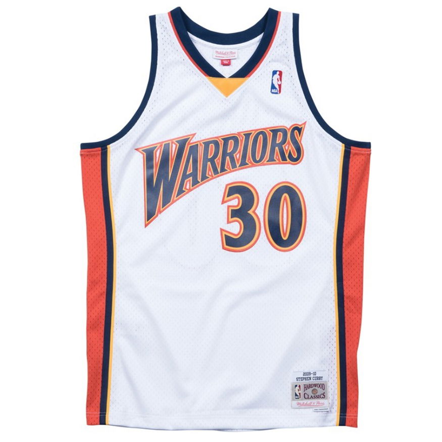Jersey Mitchell & Ness Golden State Warriors Stephen Curry Swingman Jersey Hvid | SMJYGS18169-GSWWHIT09SCU, 0