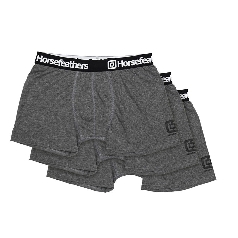 Boksere Horsefeathers Boxers Dynasty 3-Pack Boxer Shorts Heather Anthracite Grå | AM067B