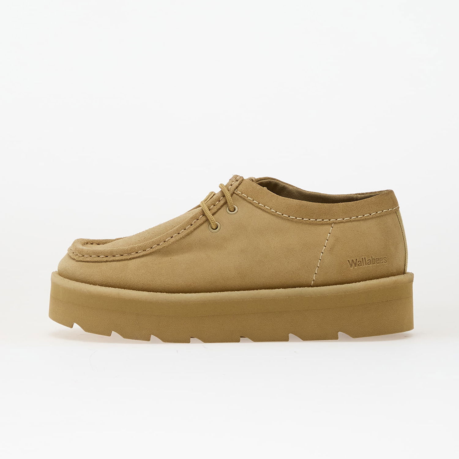 Sneakers og sko Clarks Originals Meare Wallabees Suede Platform Moccasin Beige | 261837854, 0