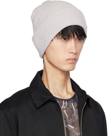 Beanie Han Kjøbenhavn Logo-Appliqued Ribbed Knit Beanie Grå | A-133070, 1