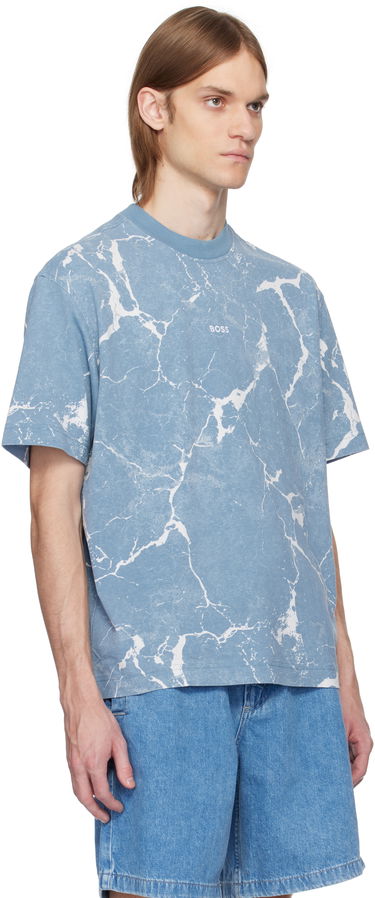 T-shirt BOSS All-Over Print Tee Blå | 50541105, 1