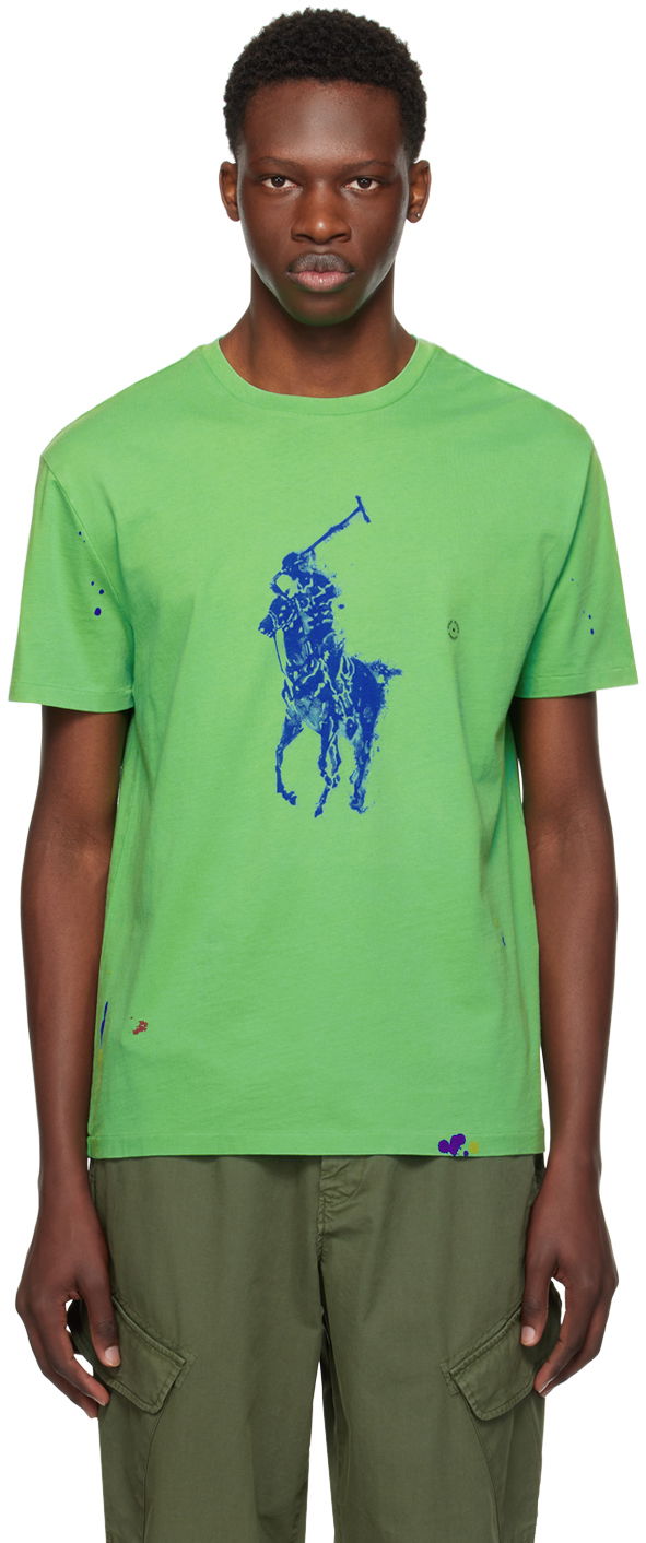 T-shirt Polo by Ralph Lauren Green Big Pony T-Shirt Grøn | 710936387002, 0