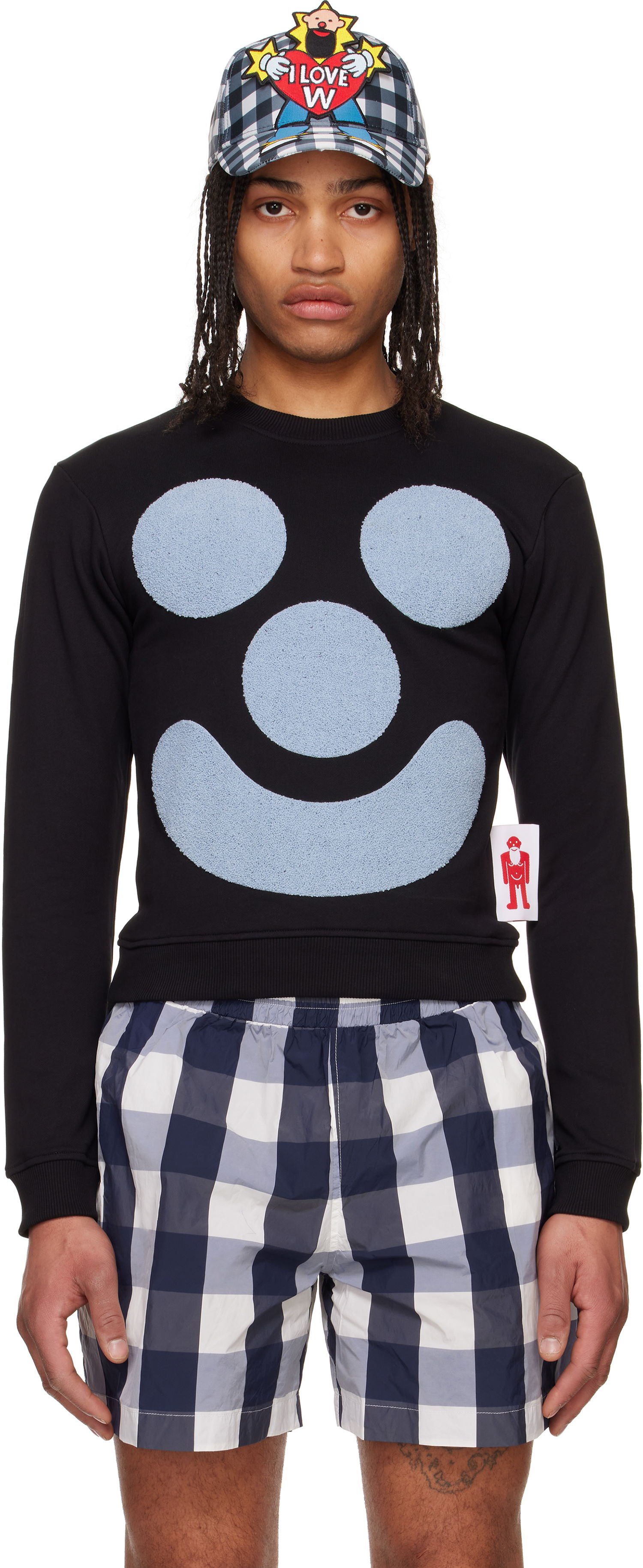 Sweatshirt Walter Van Beirendonck Walter Van Beirendonck Smile Sweatshirt Sort | 8008, 0