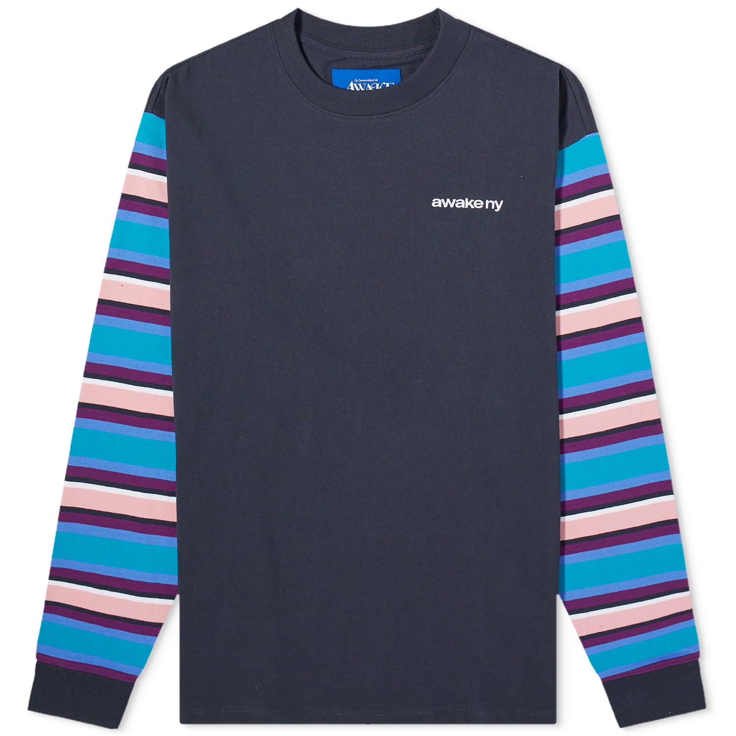 T-shirt Awake NY 94 Stripe T-Shirt Mørkeblå | AWK-FW23-TS001-NYM, 0