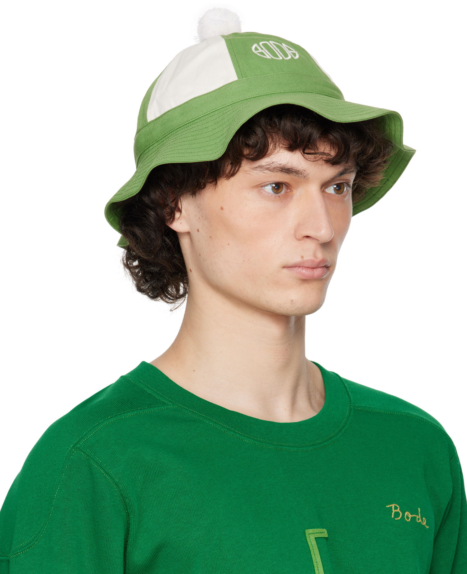 Hat Bode Bode Paneled Grandfather Bucket Hat Grøn | MRS25AC034, 1