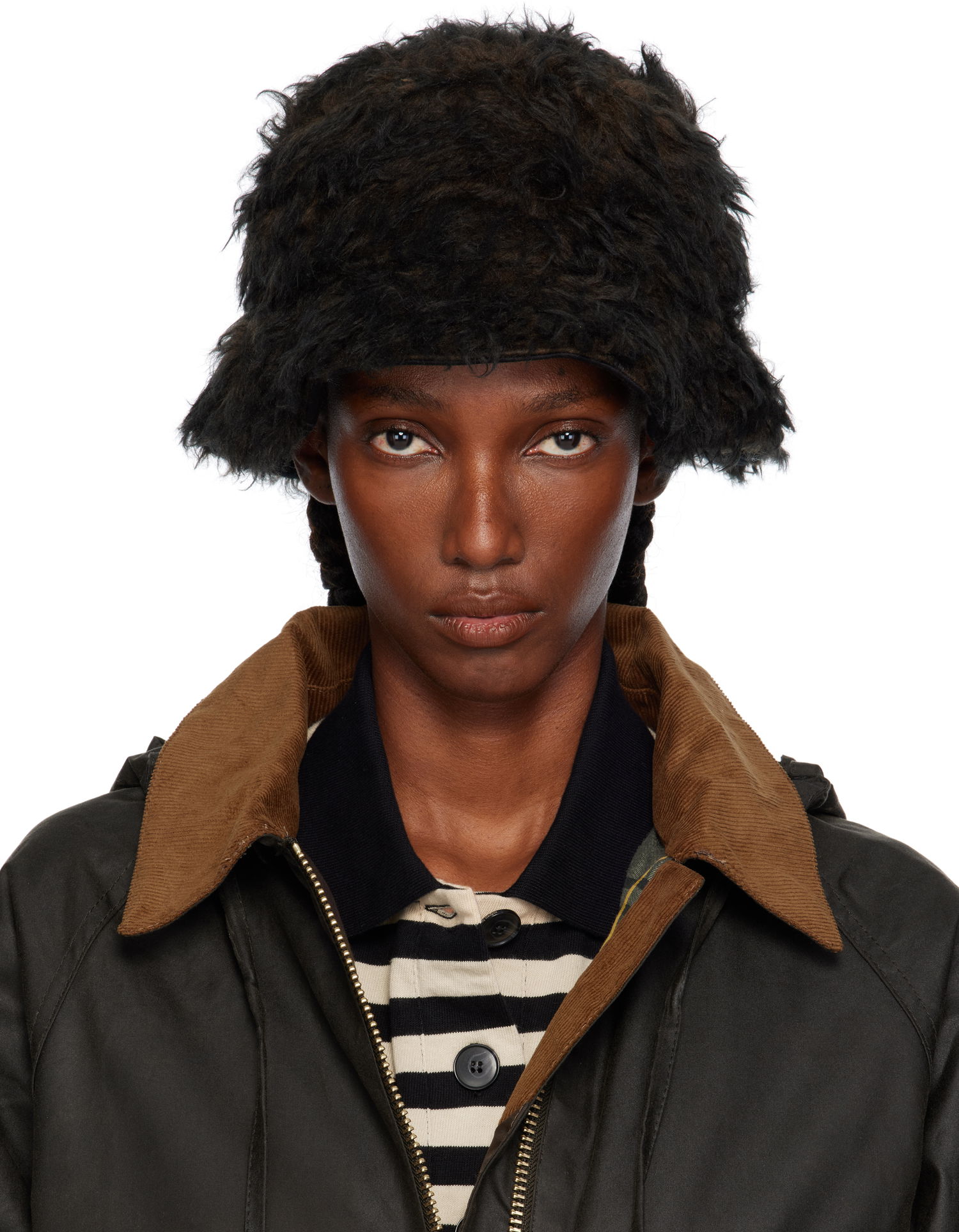 Hat OUR LEGACY Shaggy Faux-Fur Logo Hardware Bucket Hat Sort | A4258BOB, 0