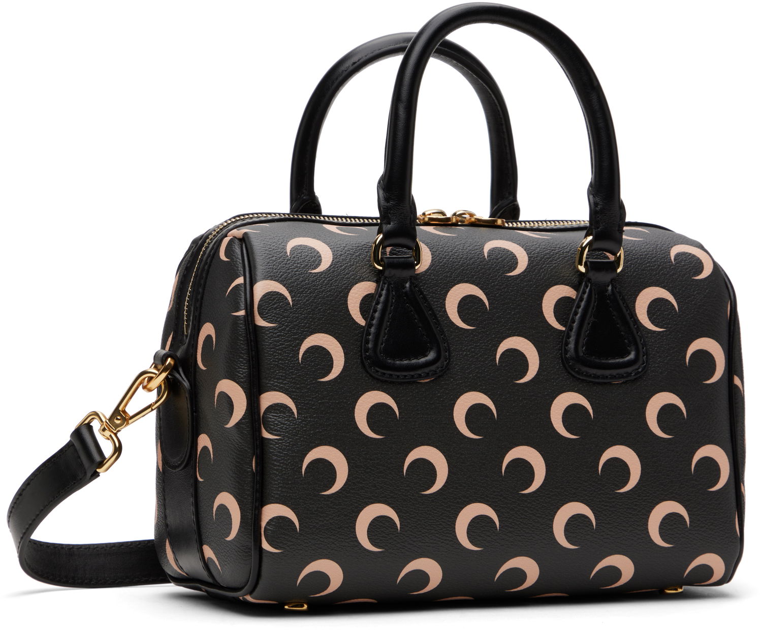 Håndtaske Marine Serre Marine Serre Moon Print Canvas Strike Bag Sort | WBA019A RWOV0030, 1