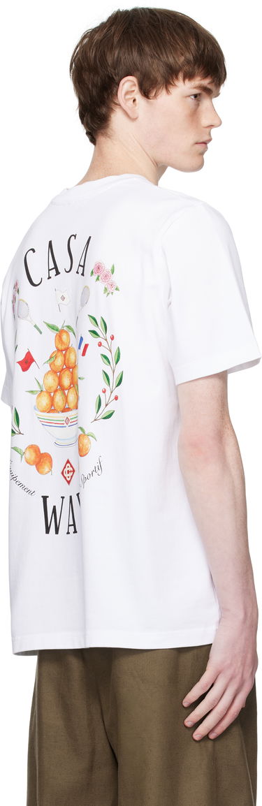 T-shirt Casablanca Casablanca 'Casa Way' Graphic T-Shirt Hvid | MPF25-JTS-001-26-EX-FLANNELS, 2