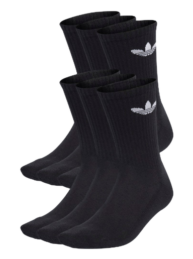 Sokker adidas Originals Trefoil Cushion Crew Socks –⁠ 6 pack Sort | IJ5618