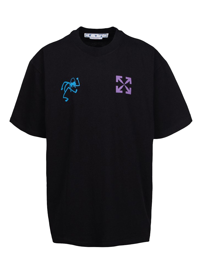 T-shirt Off-White 90's Liquid Oversized T-Shirt Black/Multi Sort | OMAA038S22JER0061045