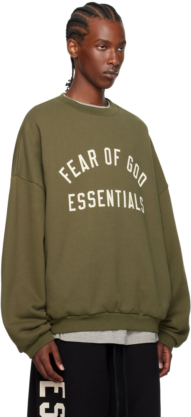 Sweatshirt Fear of God Designer Crewneck Sweatshirt Grøn | 192BT246265F, 1