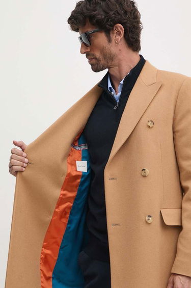 Frakker Paul Smith Paul Smith Double-Breasted Wool Coat Beige | M1R.224P.N00110, 5