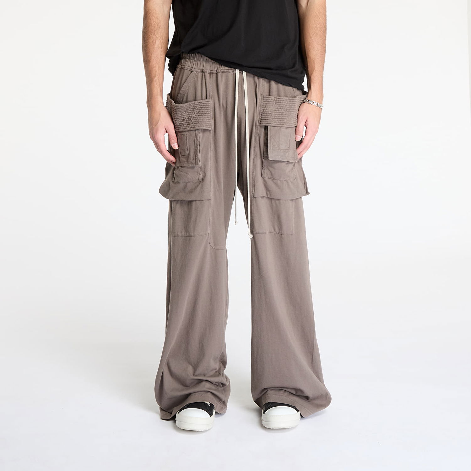 Cargo bukser Rick Owens Rick Owens DRKSHDW Creatch Wide Cargo Drawstring Pants Brun | DU01E3394 RN 34, 0
