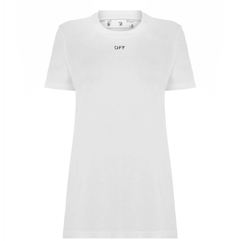 T-shirt Off-White Arrows T-shirt White Black Hvid | OWAA049E20JER0160110