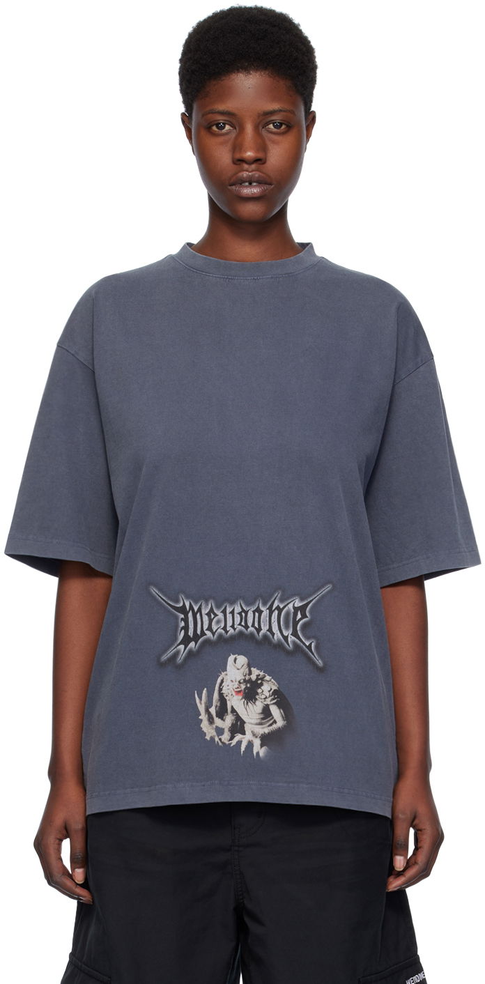 T-shirt We11done We11done Monster Graphic T-Shirt Blå | WD-TT0-24-720-U-NV, 0