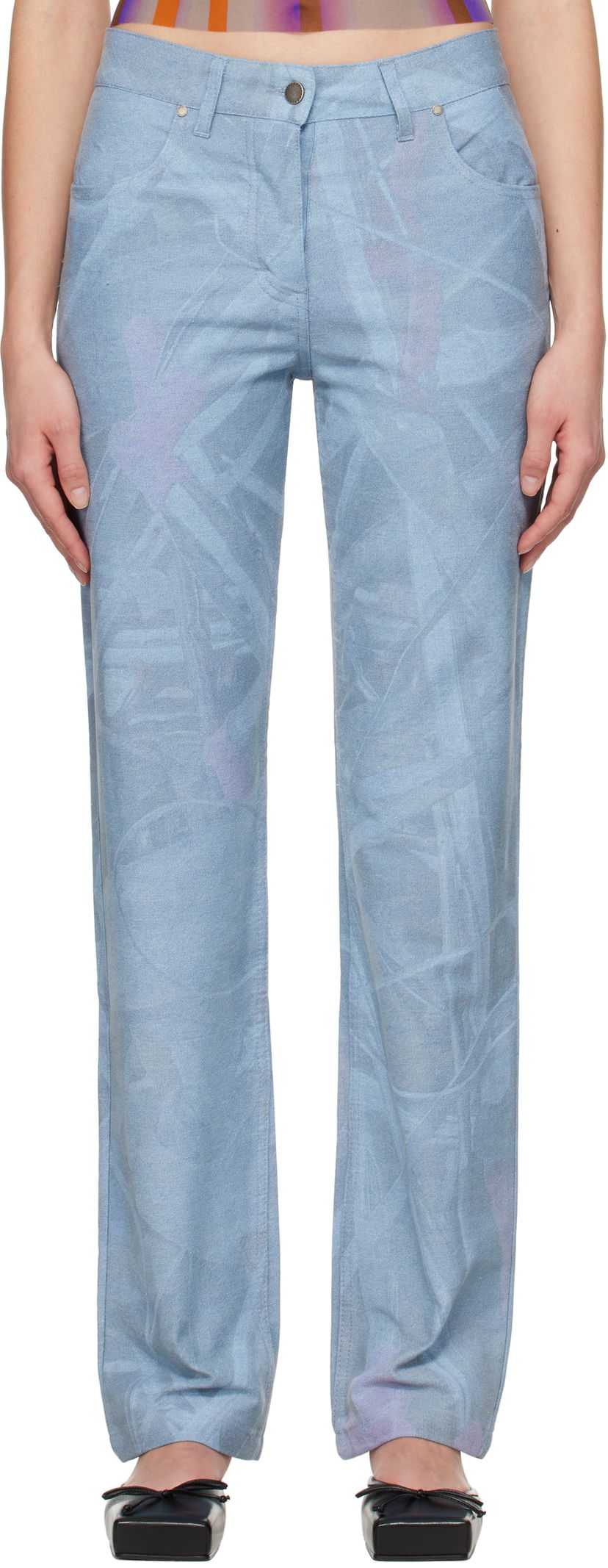 Jeans Serapis Scrap Yard Fitted Jeans Blå | SS25_DE_3F