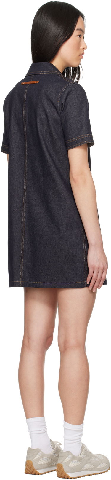 Kjole Moncler Moncler Denim Shirt Dress Blå | K10932G00007597BH, 2