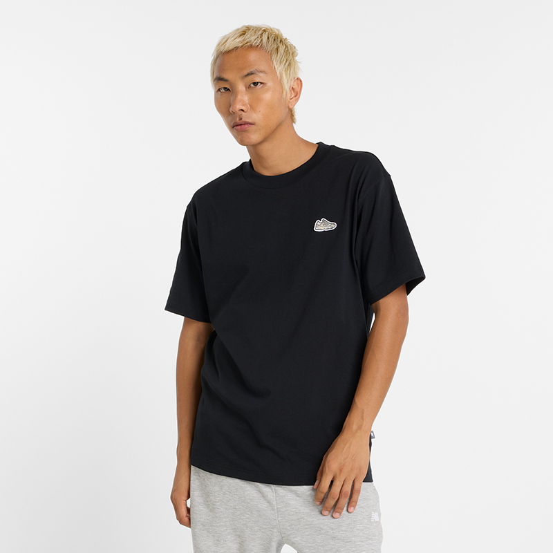 T-shirt New Balance NB Essentials Stacked Logo Tee Sort | NBMT51966BK, 0