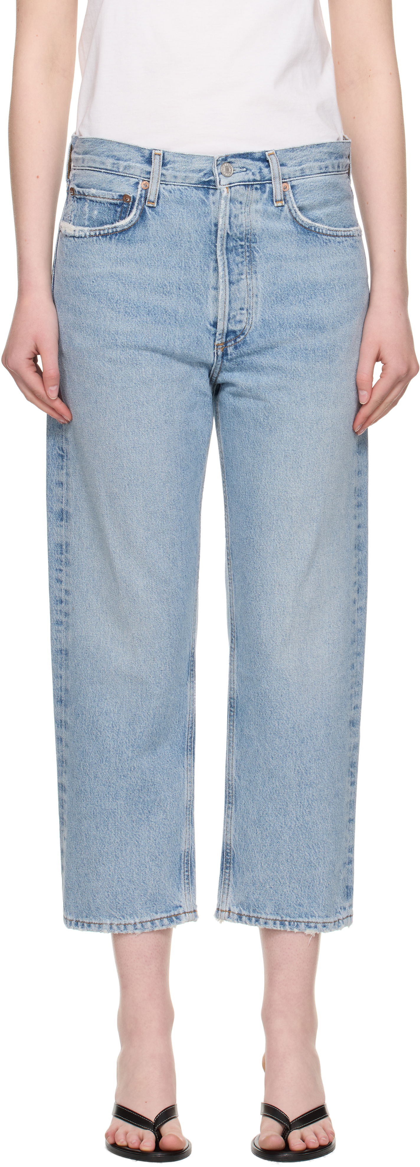 Jeans AGOLDE AGOLDE 90's Crop Mid Rise Straight Jeans Blå | A173H-1206, 0