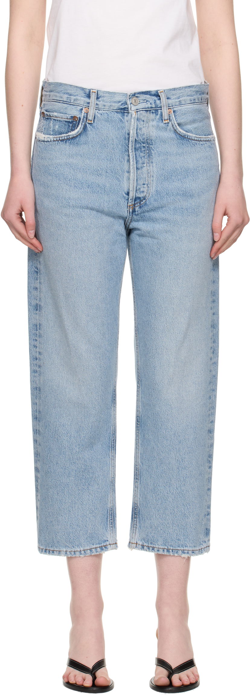 Jeans AGOLDE AGOLDE 90's Crop Mid Rise Straight Jeans Blå | A173H-1206