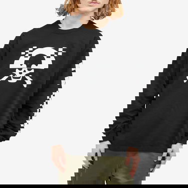 T-shirt Neighborhood Neighborhood LS-5 Skull Print Long Sleeve T-Shirt, Size Large Sort | 242PCNH-LT05-BLK, 2