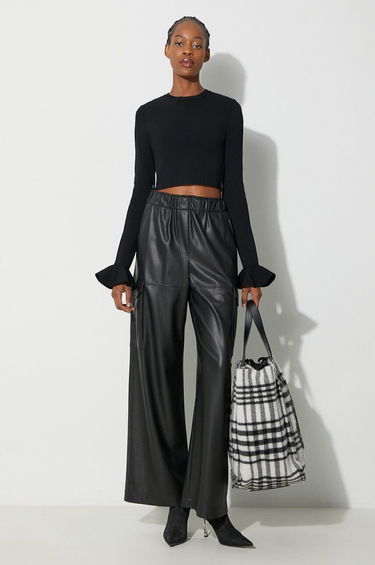 Crop top JW Anderson Long Sleeve Crop Top Sort | KW0949.YN0219, 1