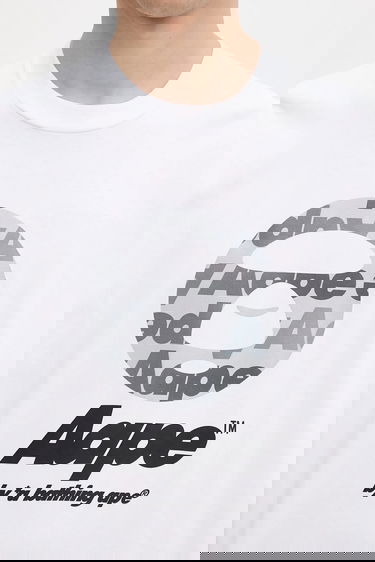 T-shirt AAPE by A Bathing Ape AAPE Basic Print T-Shirt Hvid | AAPTEM1639XXO, 3