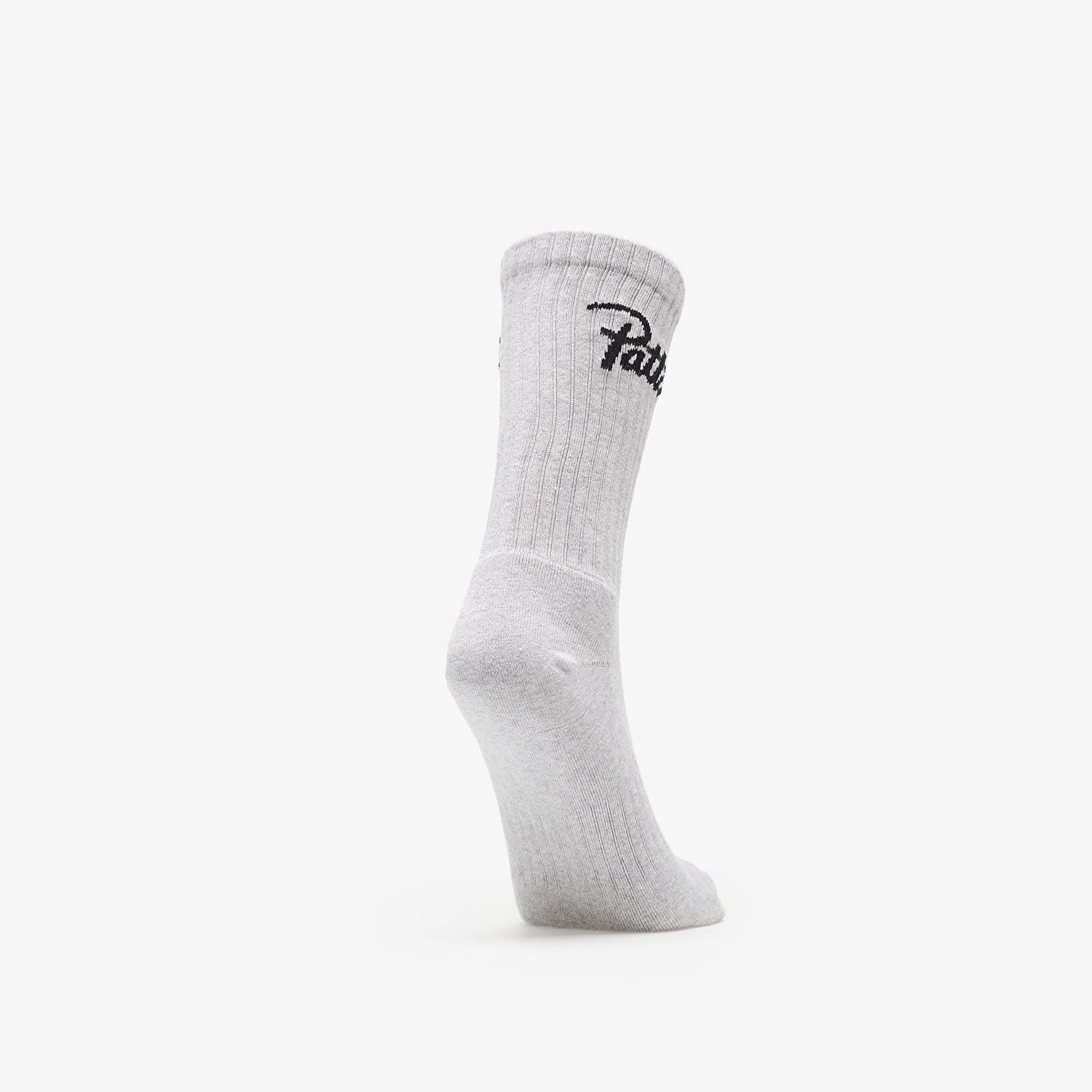 Sokker Patta Script Logo Sports Sock Melange Grey Hvid | POC-AW25-2020-396-0016-050, 1