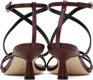 Tilbehør Aeyde Aeyde Maeve Leather Heeled Sandals Bourgogne | A11-HS-PRAR55ST156-SS25-955-007, 1