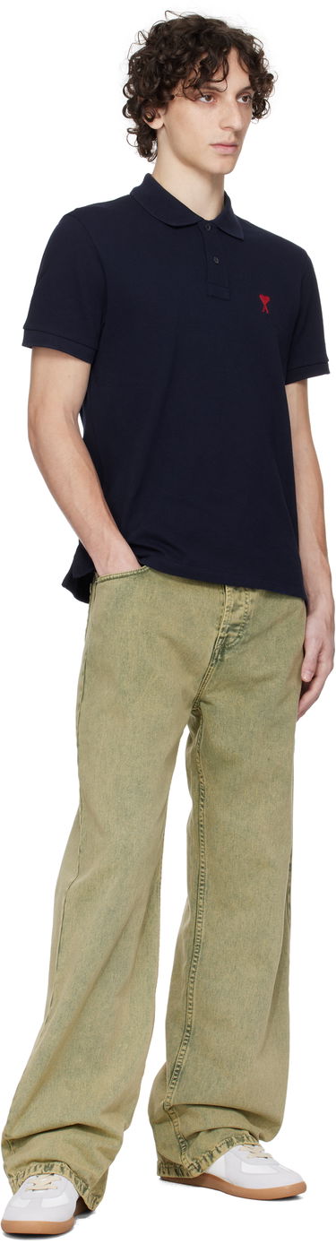 Jeans AMI AMI Paris Large Fit Jeans Gul | HTR450.DE0064, 3