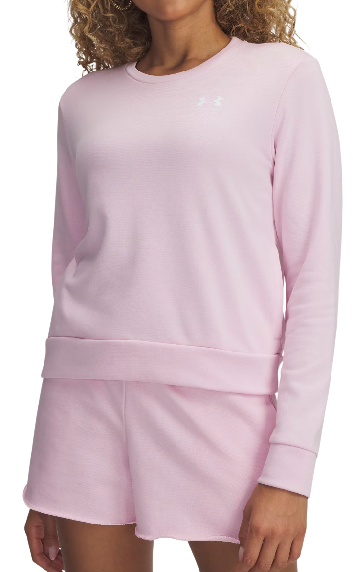 Sweater Under Armour Under Armour Rival Terry Crew Sweatshirt Lyserød | 1389659-647
