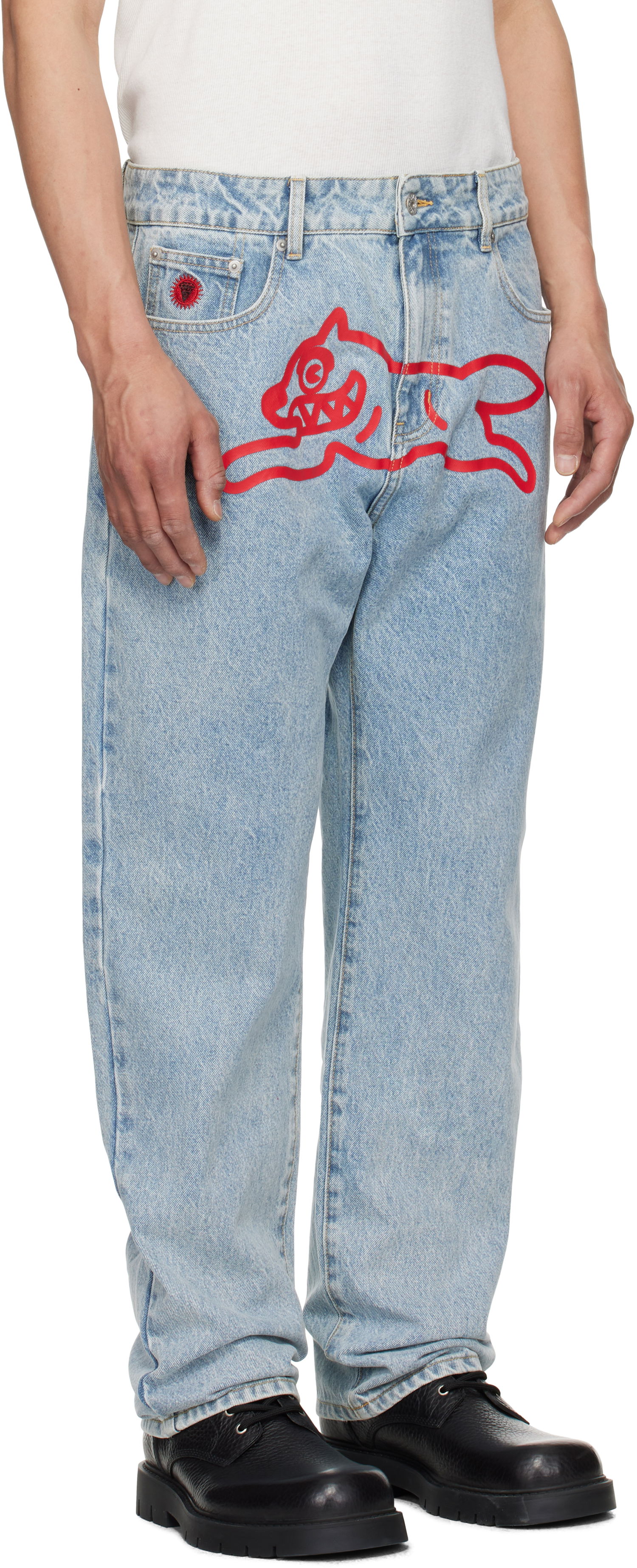 Jeans BBC IceCream ICECREAM Running Dog Denim Jeans Blå | ICD25102, 1