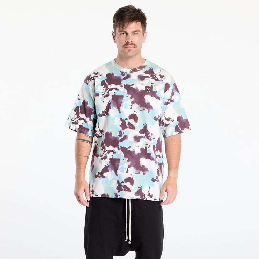 T-shirt BAPE A BATHING APE Map Camo Ape Head One Point T-Shirt Flerfarvet | 001CSL301001MMUL