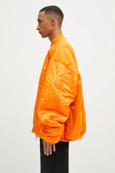 Bomberjakke VETEMENTS VETEMENTS Oversized Leather Bomber Jacket Sort | UA66JA200B, 3