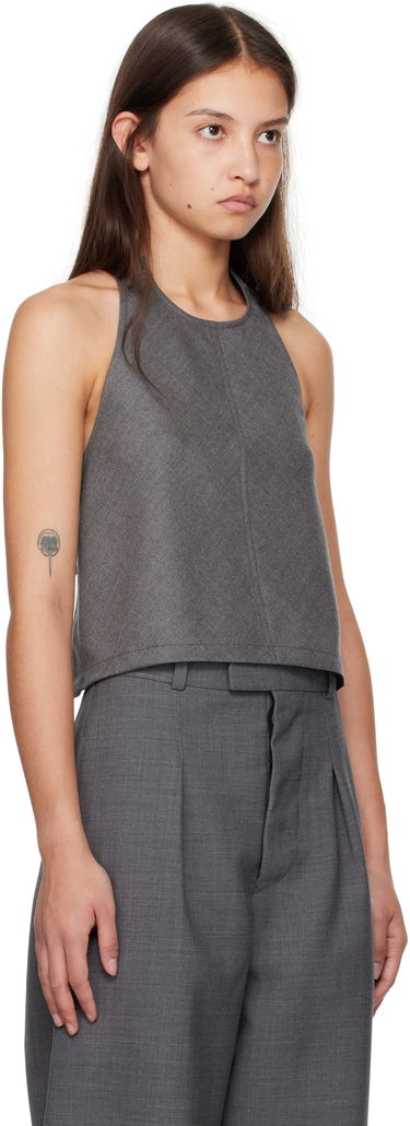 Tanktop WARDROBE.NYC WARDROBE.NYC Halter Neck Sleeveless Top Grå | W1058F24FL, 1