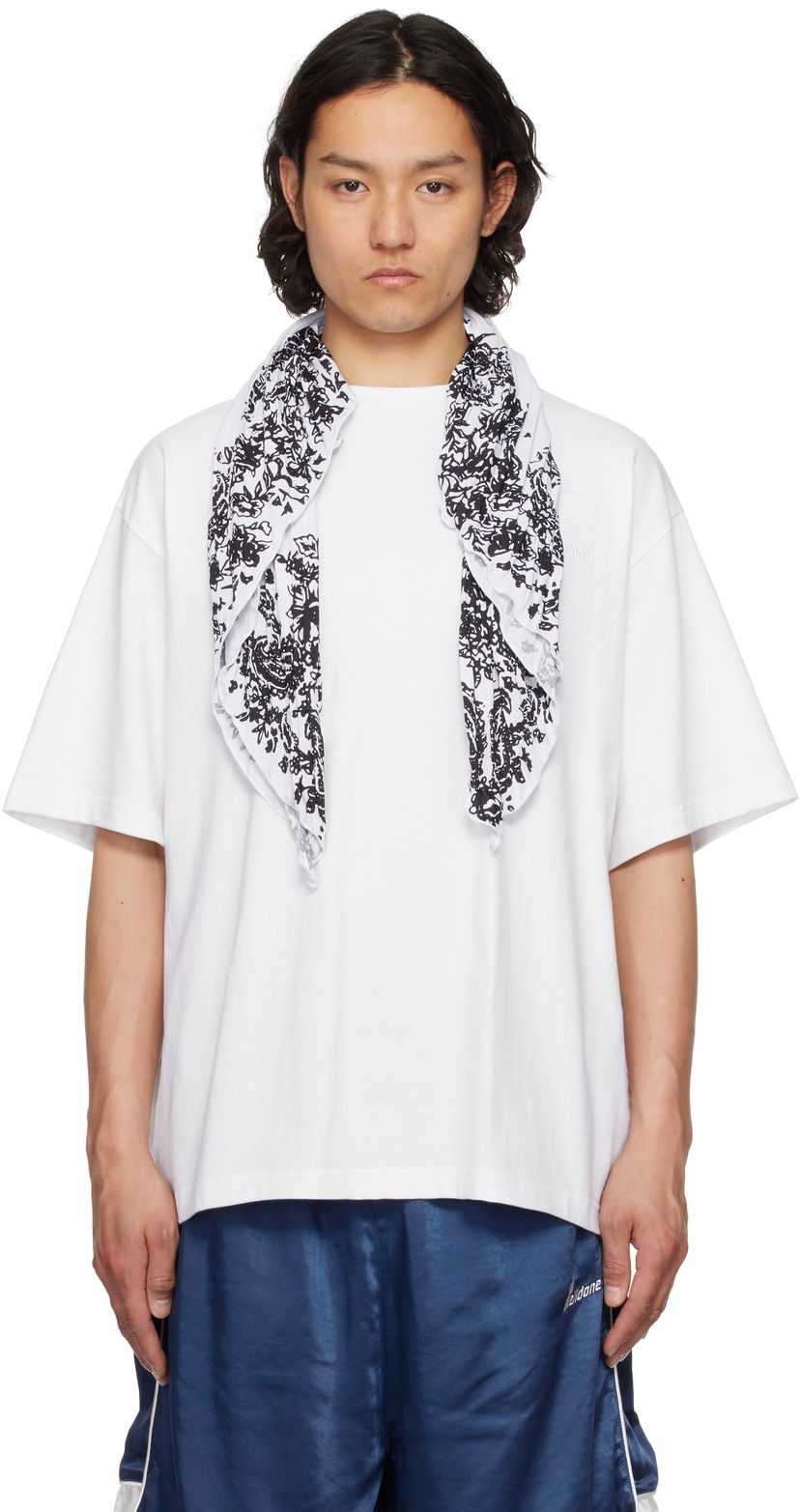 T-shirt We11done We11done Wrinkled Muffler T-Shirt Hvid | WD-TT1-25-732-U-WH