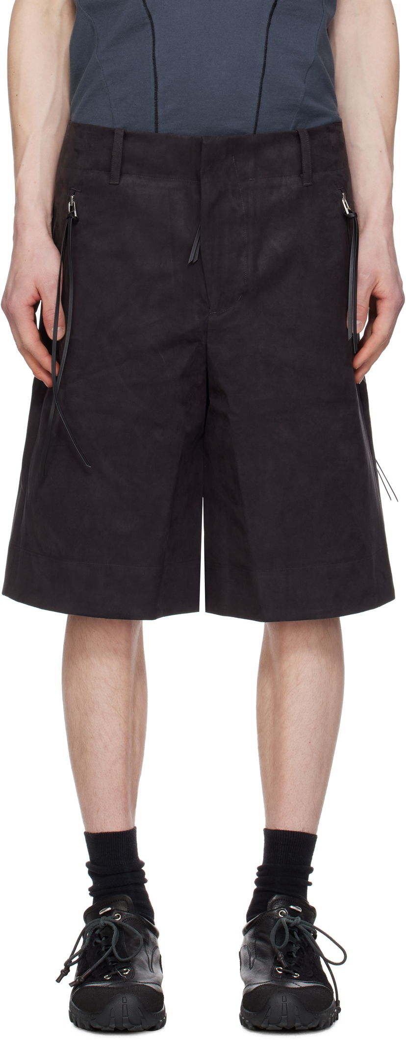 Shorts Post Archive Faction (PAF) PAF 8.0 Center Technical Faux-Suede Shorts Sort | 8.0 BTPC-B