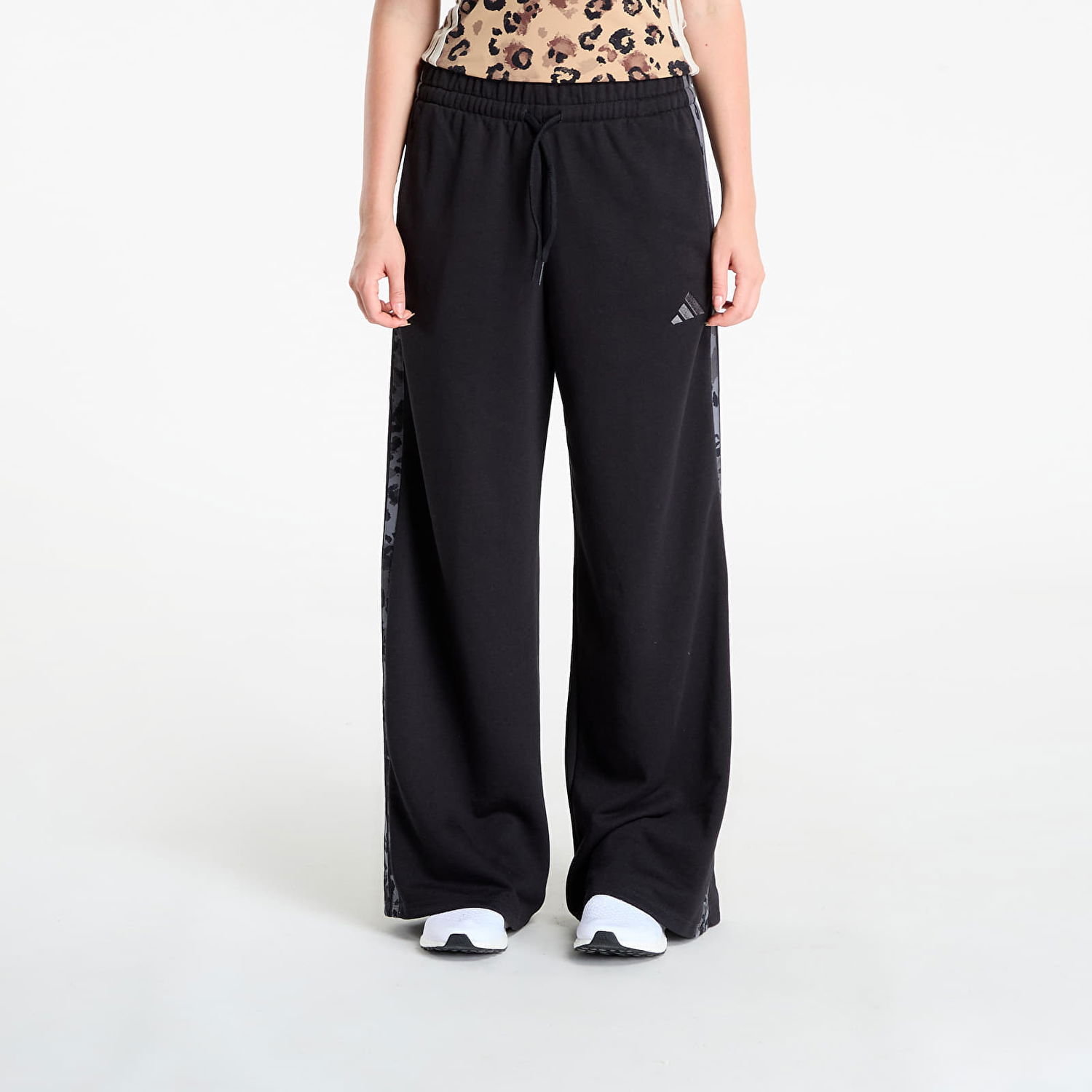 Joggingbukser adidas Performance adidas Animal Print 3-Stripes Open Hem Pants Sort | JM1840, 0