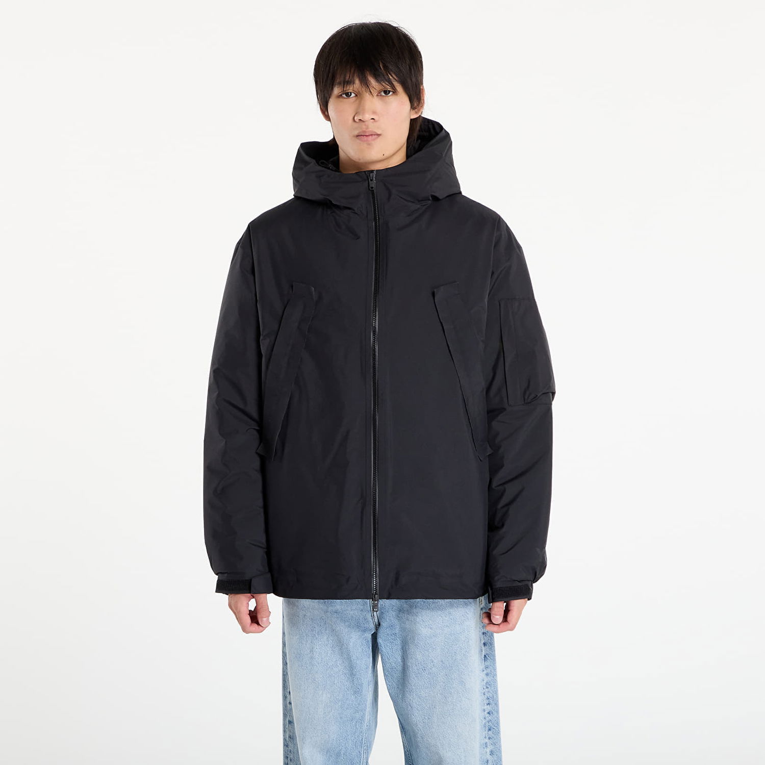 Jakke Y-3 Y-3 Graphic Hooded Jacket Sort | JW4619, 0